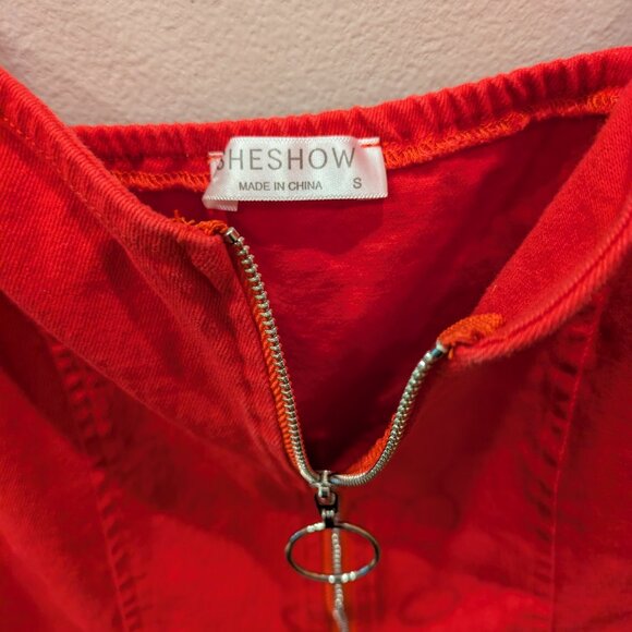 Small Red Zippered Dress - Picture 3 of 8